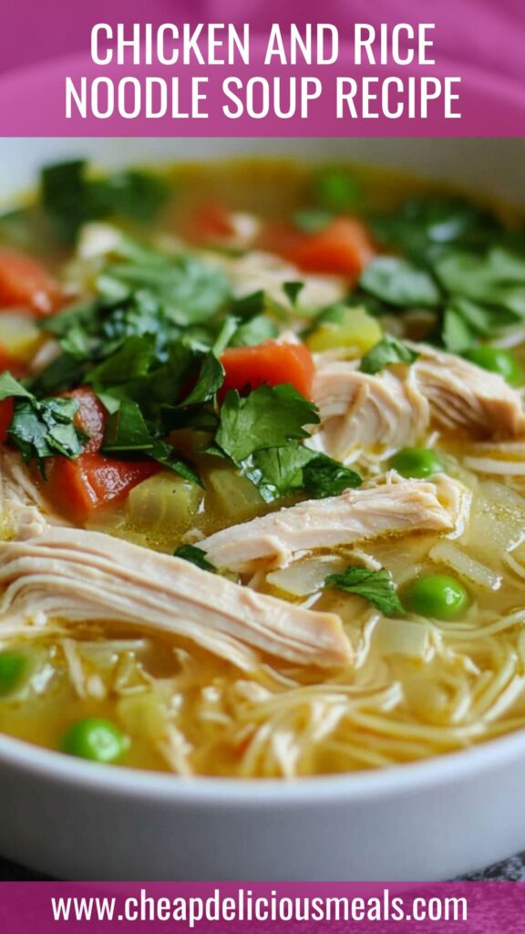 Chicken And Rice Noodle Soup Recipe