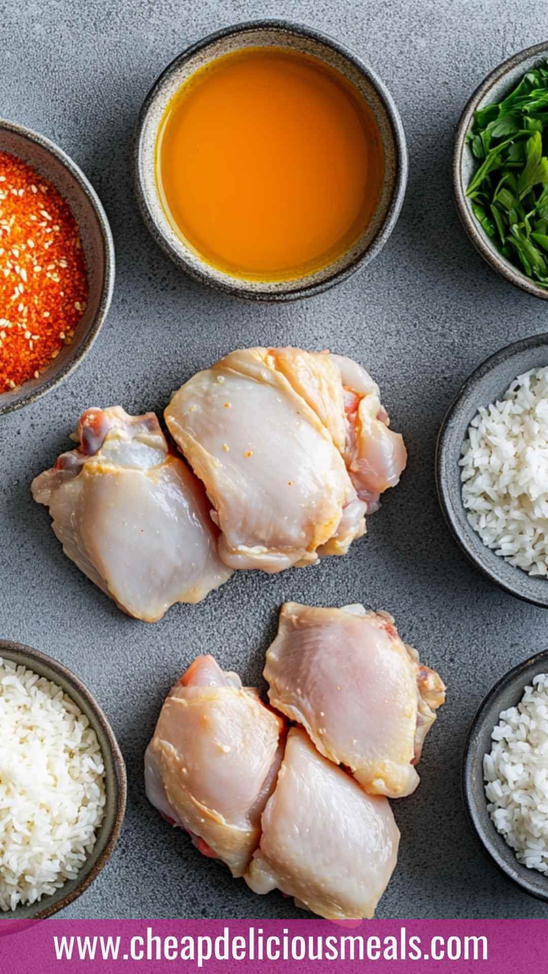 Chicken Thigh and Rice Copycat Recipe