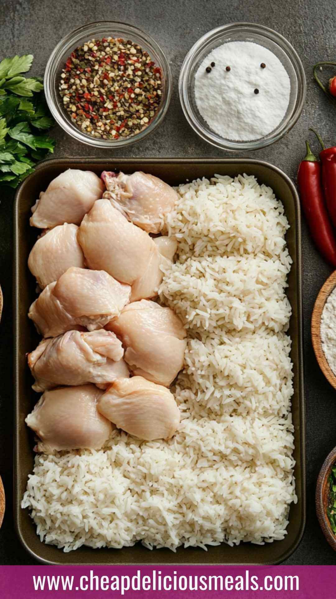 Sheet Tray Chicken and Rice Copycat Recipe