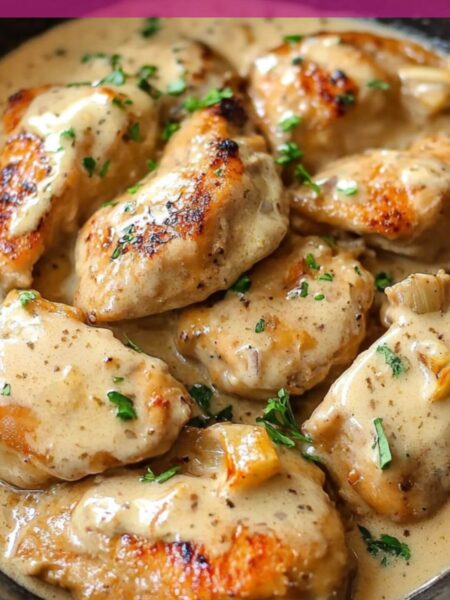 Easy Creamy Garlic Chicken Recipe