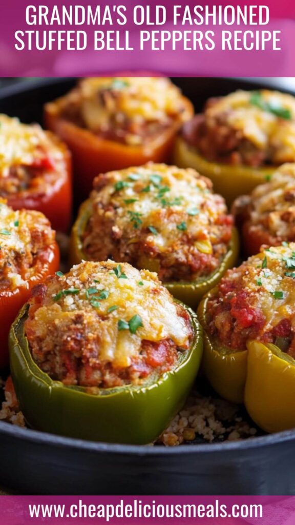 Grandma's Old Fashioned Stuffed Bell Peppers Recipe