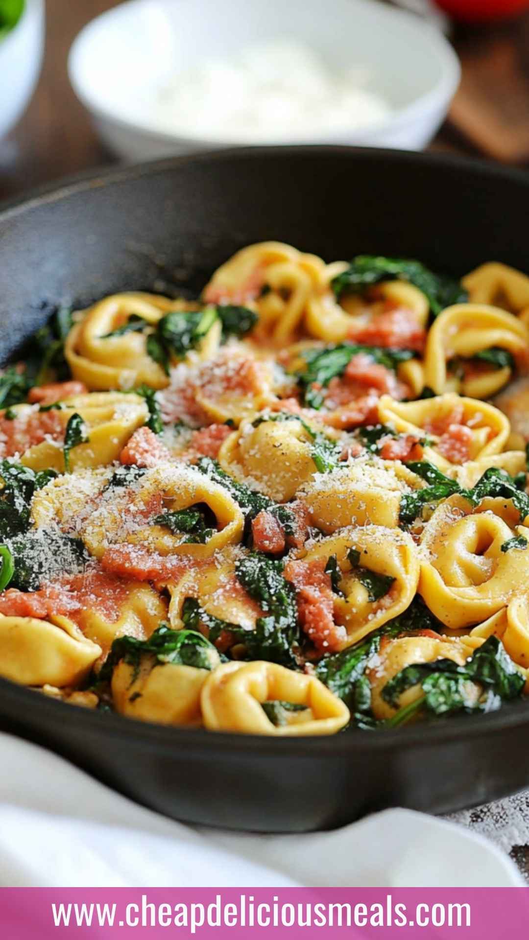 Best Spinach Tortellini Skillet