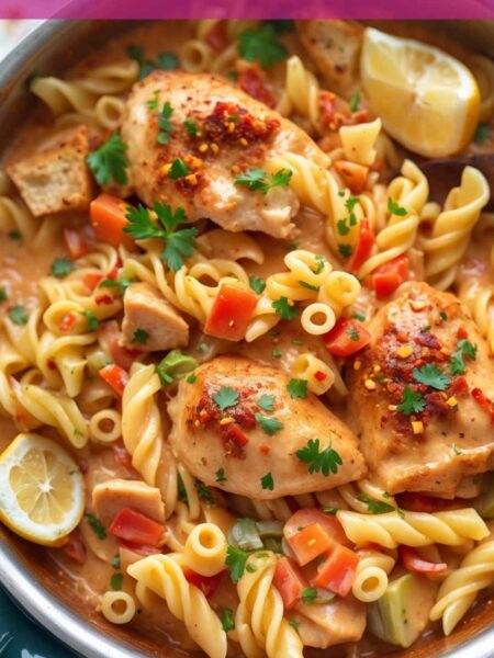 One Pot Creamy Cajun Chicken Pasta Recipe