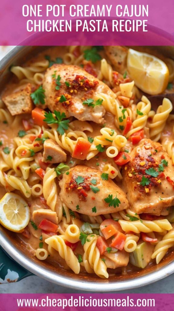 One Pot Creamy Cajun Chicken Pasta Recipe