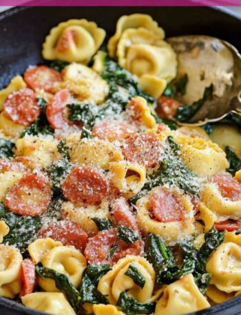 Spinach Tortellini Skillet