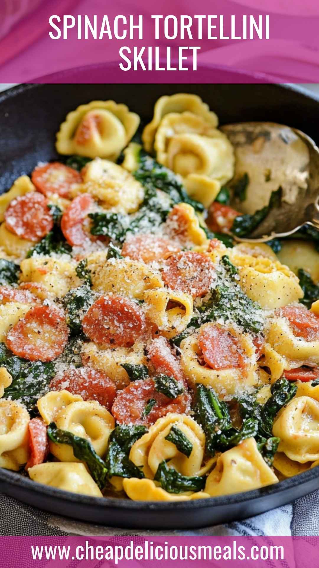 Spinach Tortellini Skillet