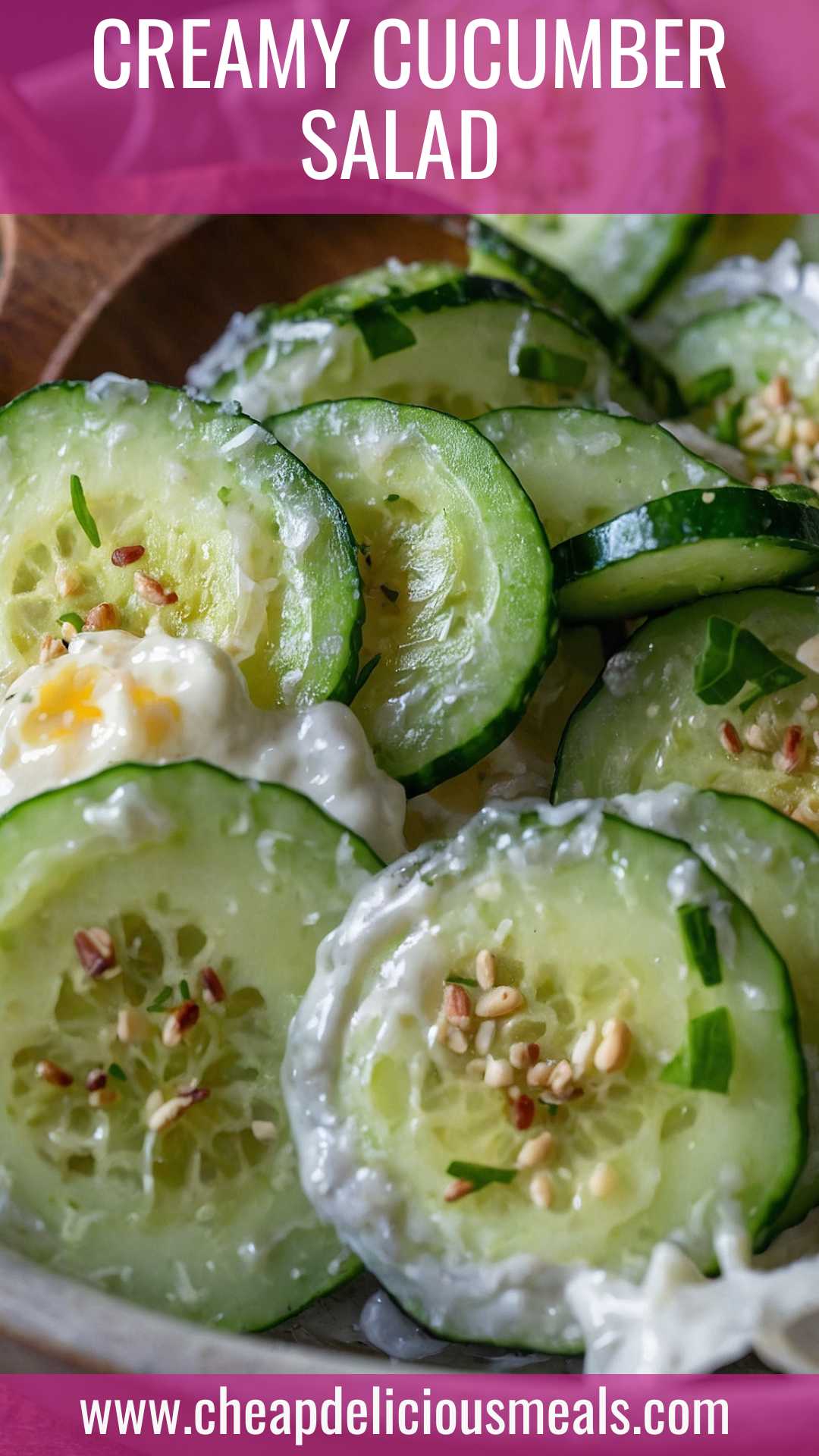 Creamy Cucumber Salad Recipe