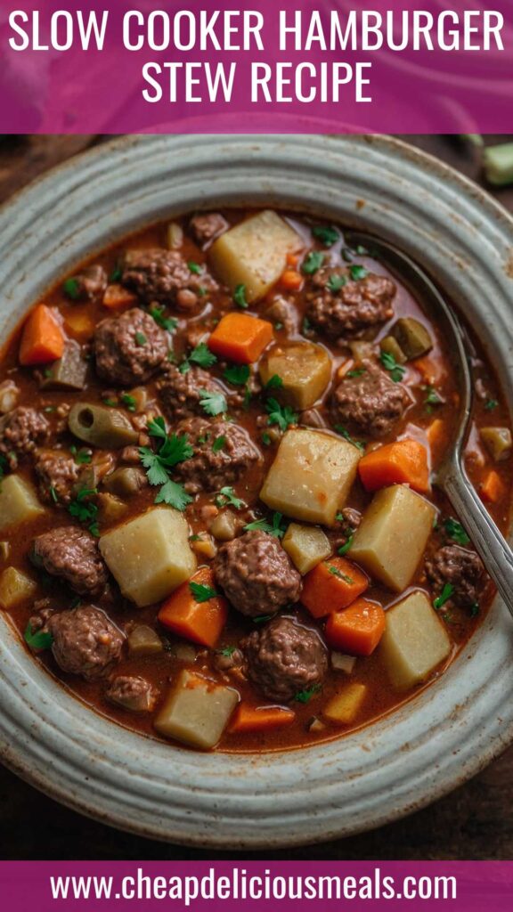 Slow Cooker Hamburger Stew Recipe