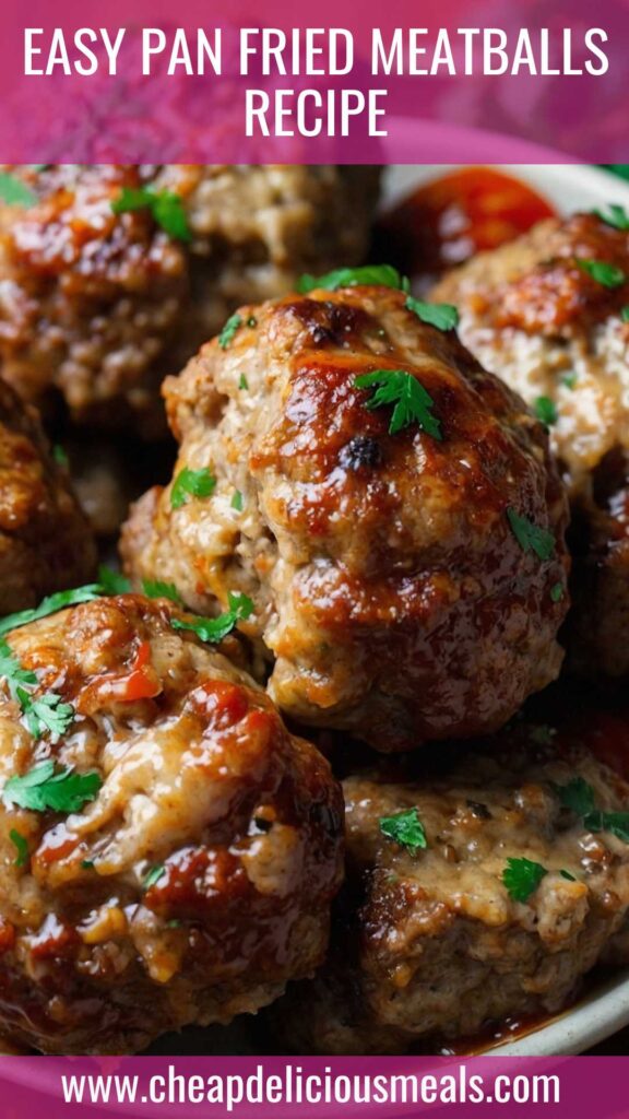 Easy Pan Fried Meatballs Recipe