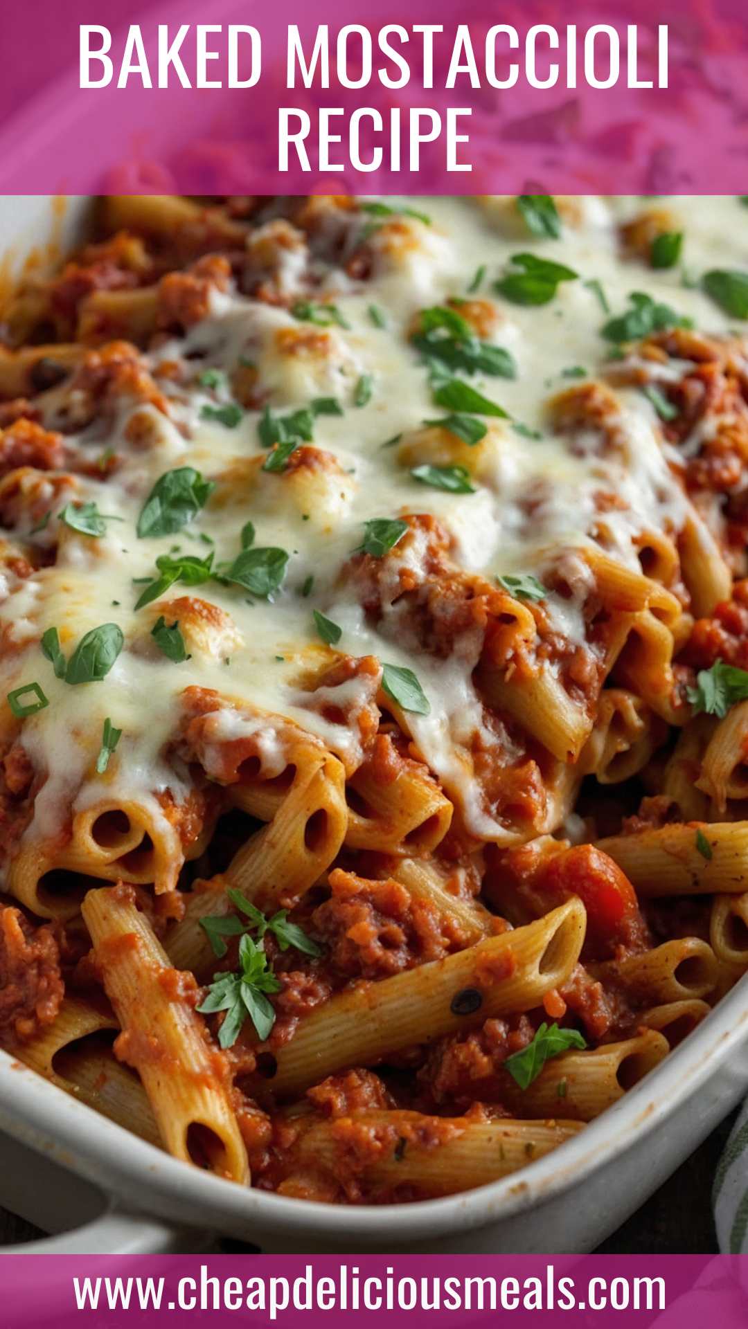Baked Mostaccioli Recipe