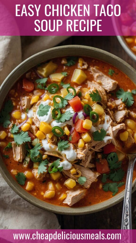 Easy Chicken Taco Soup Recipe
