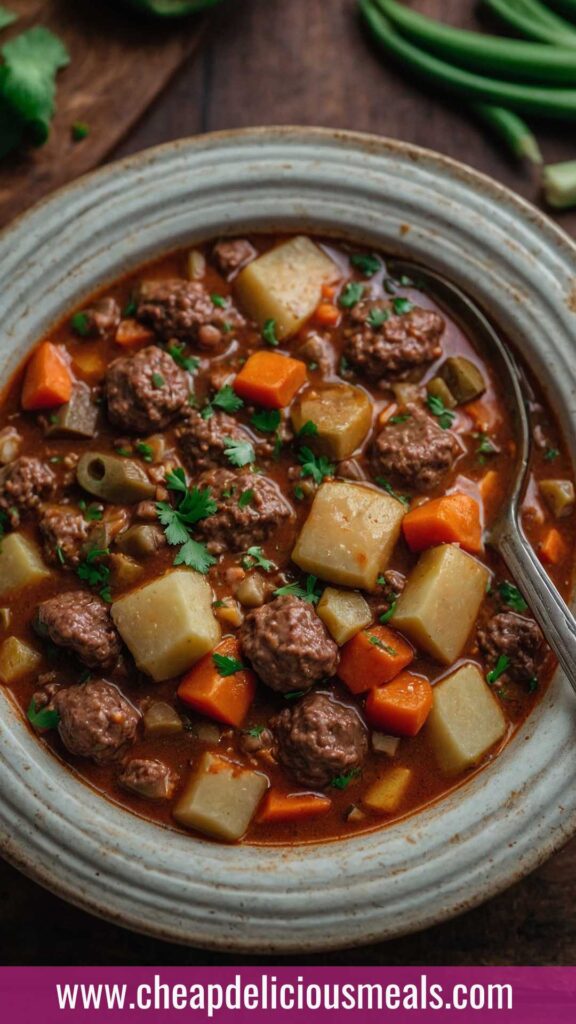 How to make Slow Cooker Hamburger Stew Recipe
