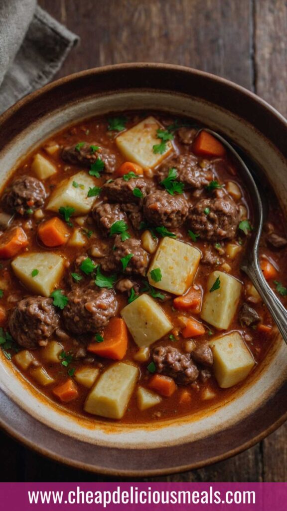 Slow Cooker Hamburger Stew