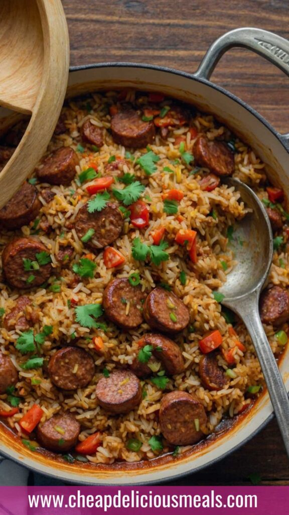 Cajun Sausage and Rice Skillet
