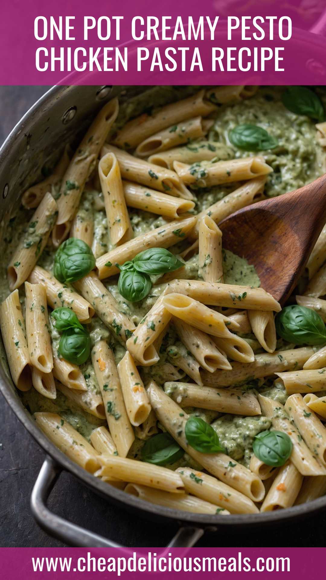 One Pot Creamy Pesto Chicken Pasta Recipe