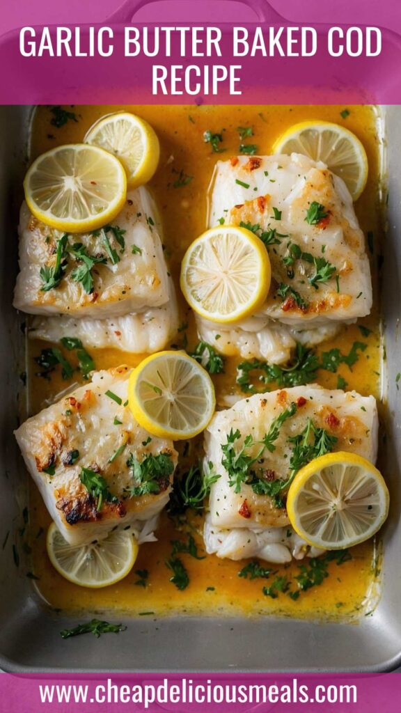 Garlic Butter Baked Cod Recipe