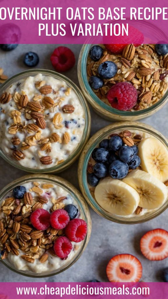 Overnight Oats Base Recipe Plus Variation