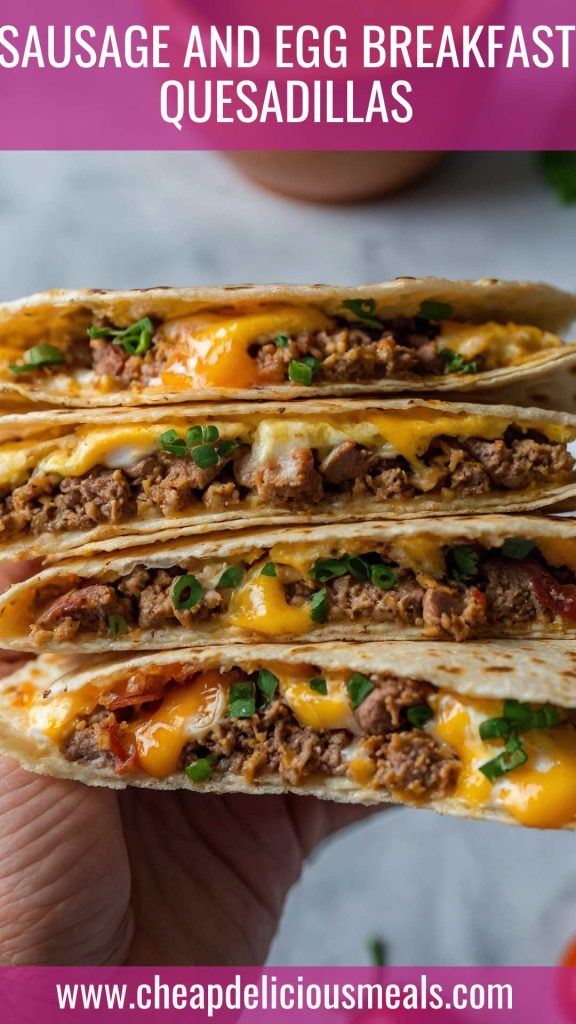 Sausage and Egg Breakfast Quesadillas