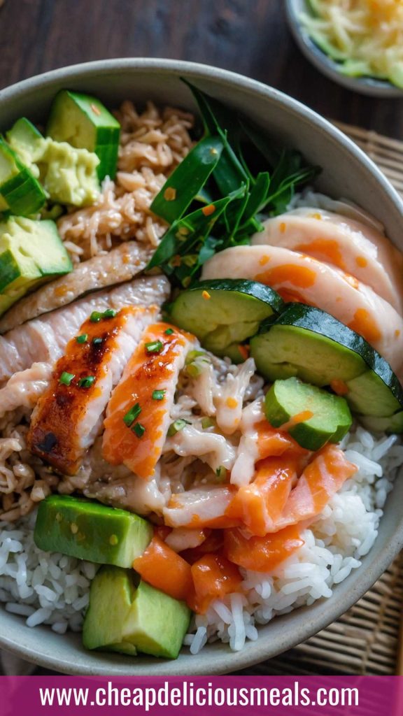 Sushi Bowls with Sriracha Mayo