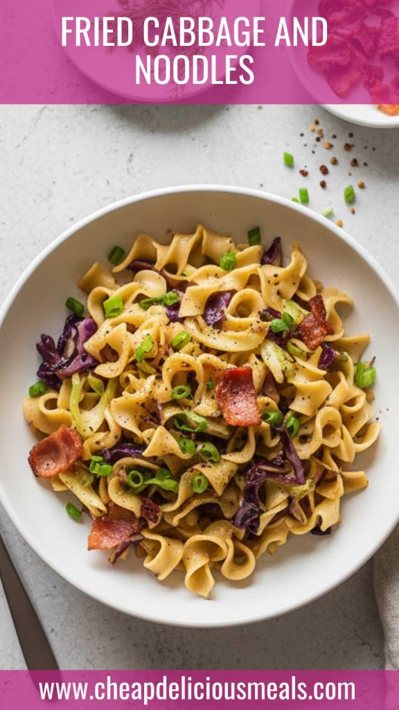 fried cabbage and noodles