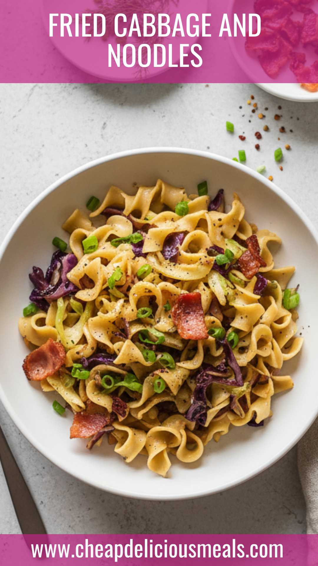 fried cabbage and noodles