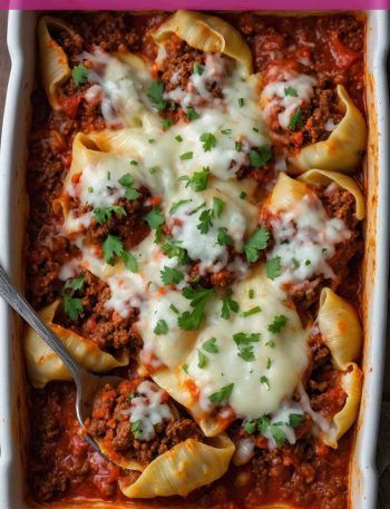 Stuffed Shells with Ground Beef