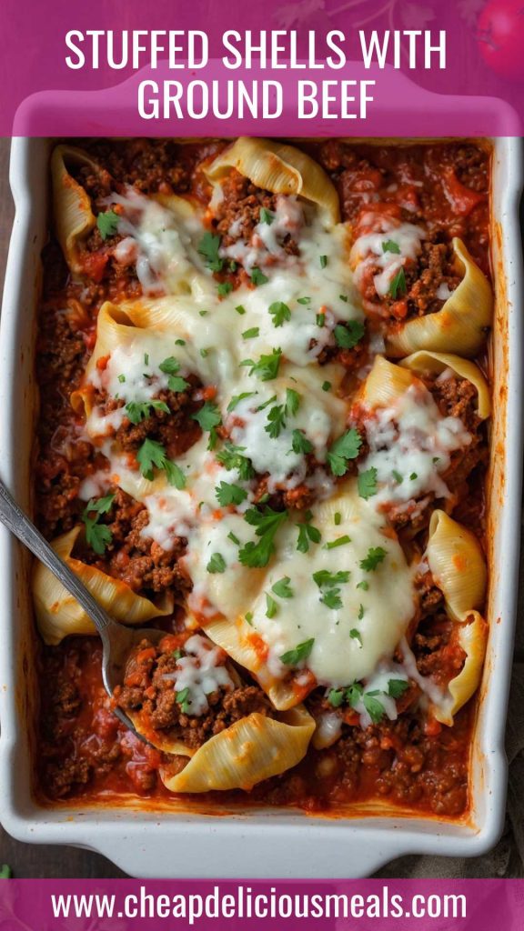 Stuffed Shells with Ground Beef
