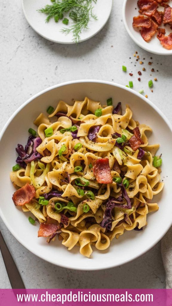 How to make fried cabbage and noodles