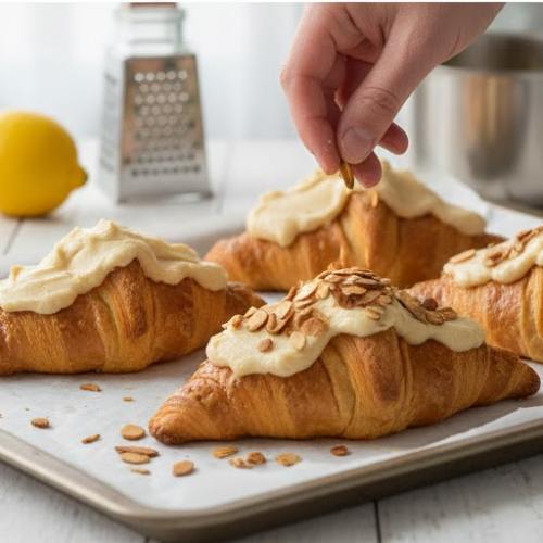 Step 4: Fill and Top the Croissants