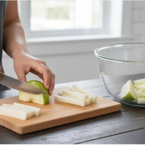 Step 2: Slice the Apple Step 2: Slice the Apple