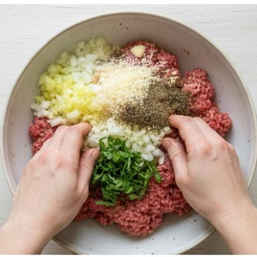 Step 3: Prepare the Meatball Mixture