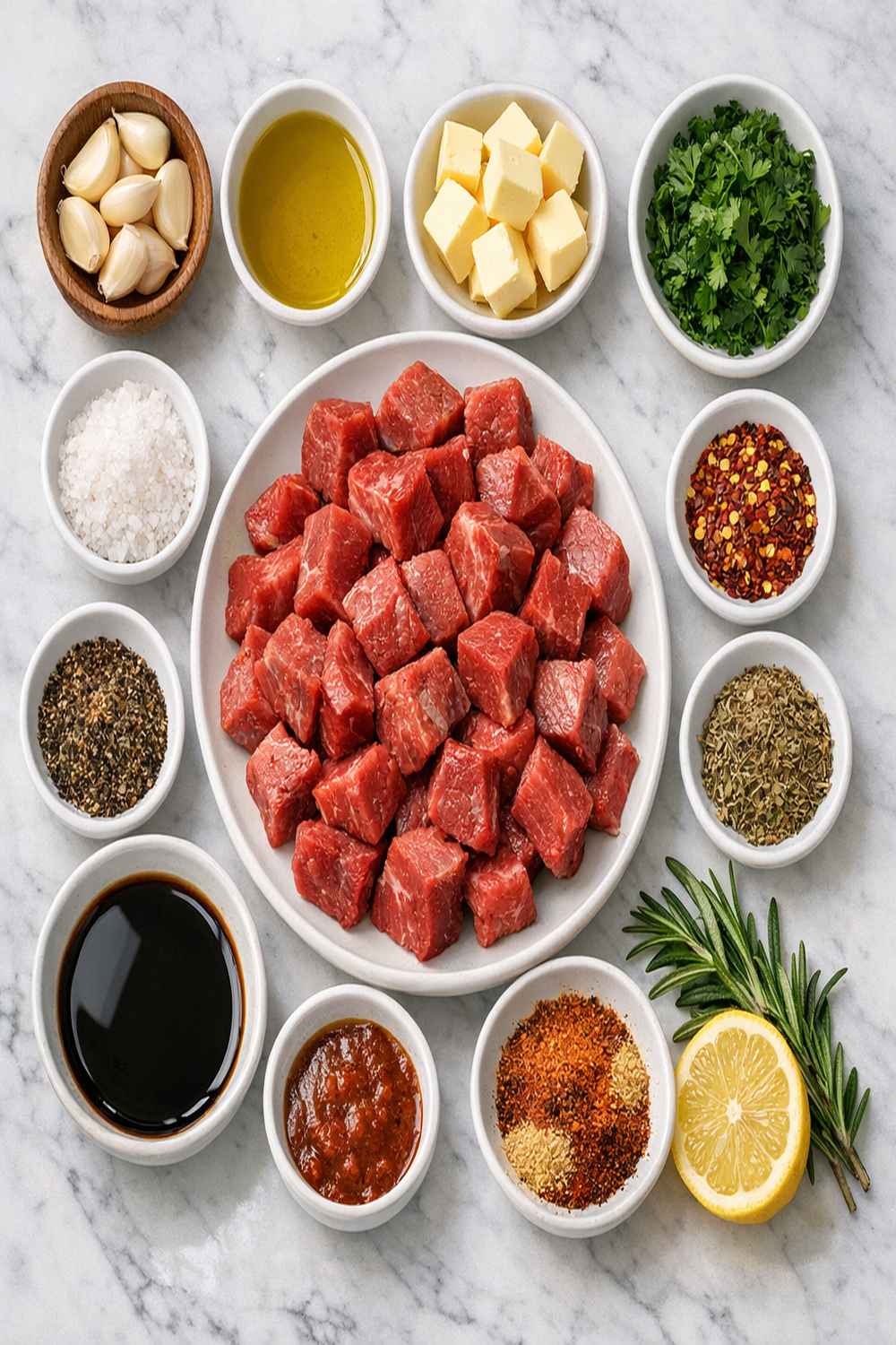 Air Fryer Steak Bites Recipe ingredients