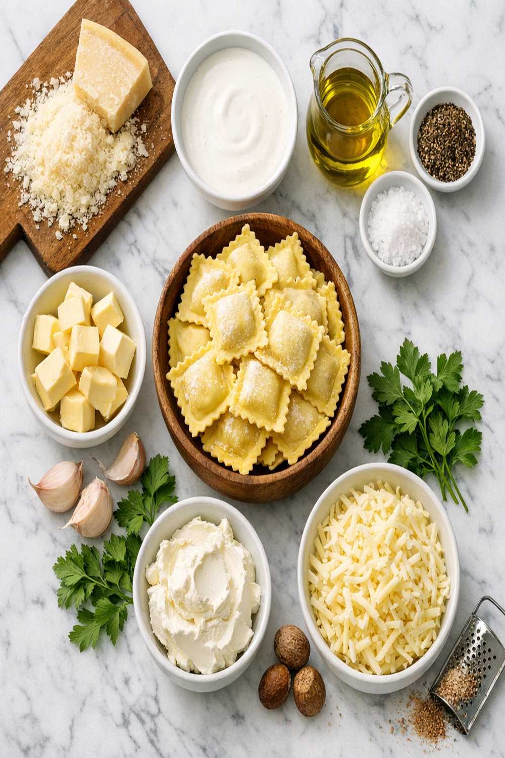 Alfredo Ravioli Recipe ingredients