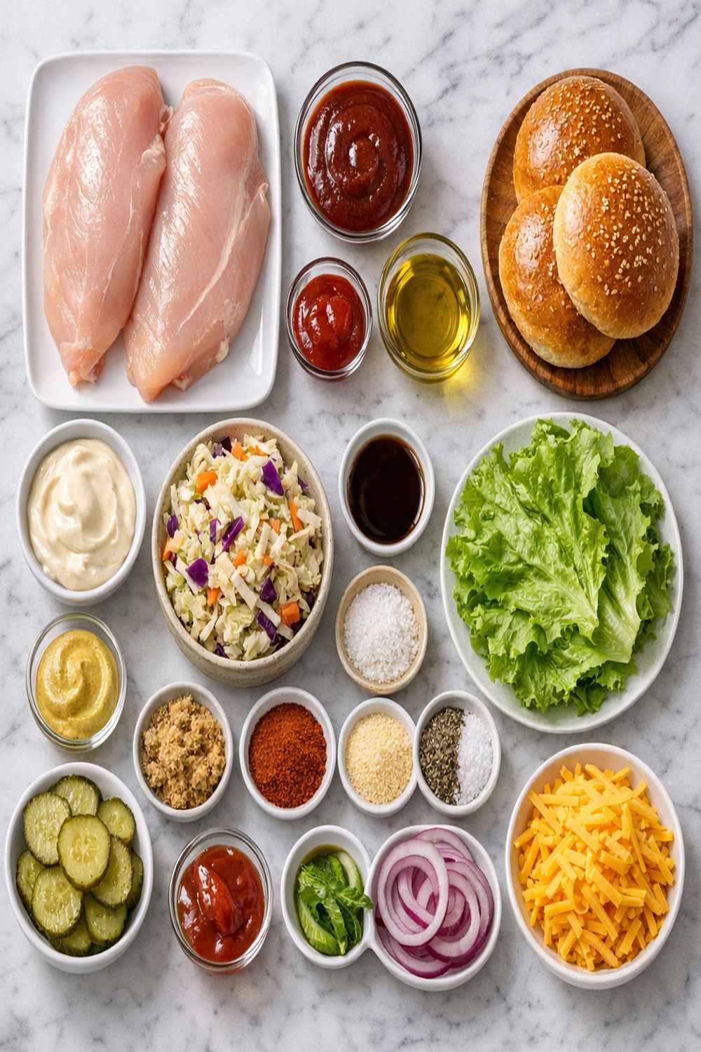 BBQ Chicken Sandwich Recipe ingredients