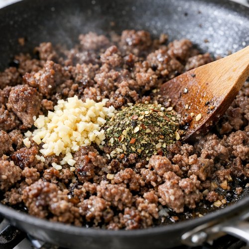Step 2: Add Garlic and Seasoning