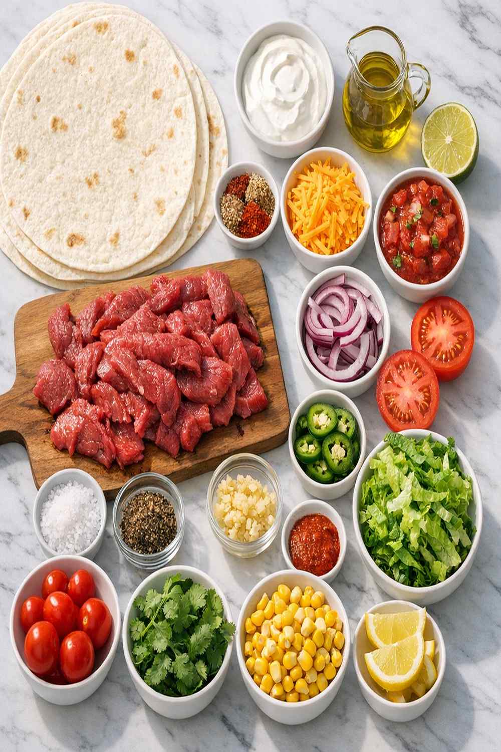 Beef Wrap Recipe ingredients