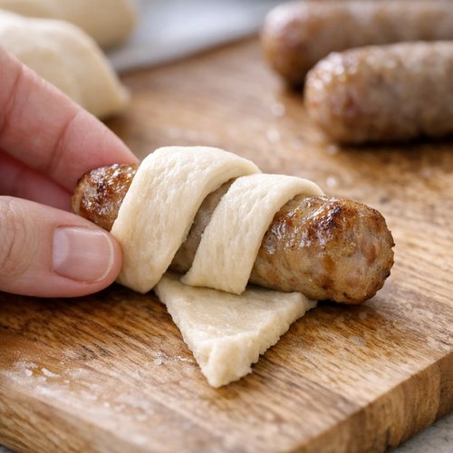 Step 4: Wrap Each Sausage Link