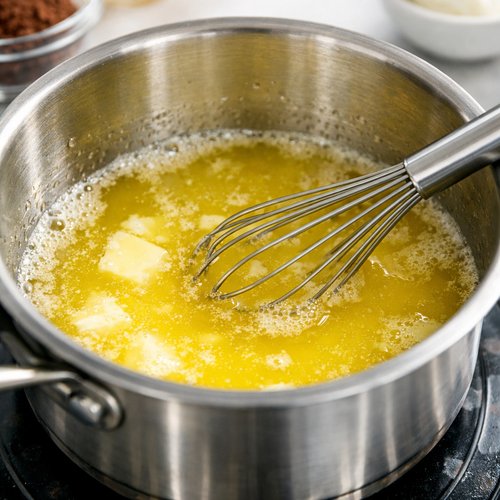 Step 2: Melt Butter and Combine Dry Ingredients