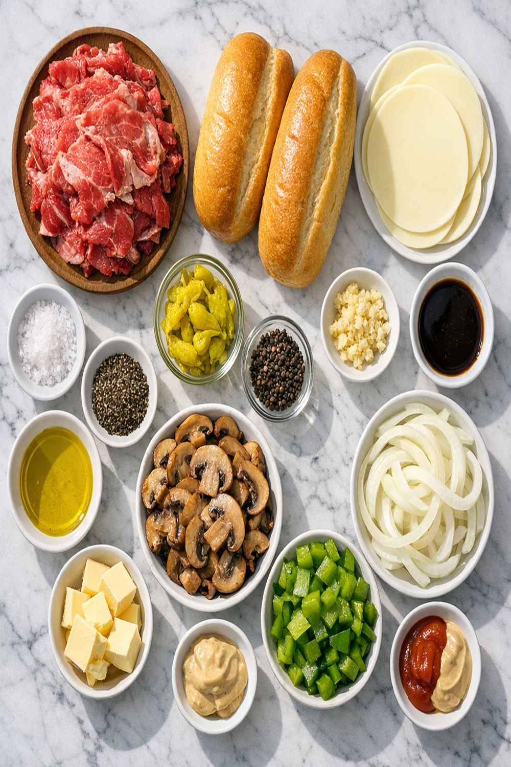 Cheesesteak Recipe ingredients