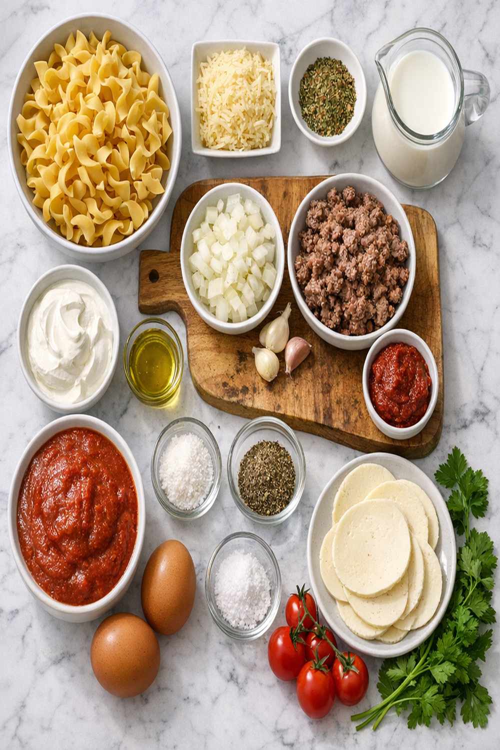 Baked Noodles Recipe ingredients