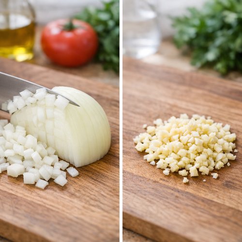 Step 2: Chop Your Onion and Mince Your Garlic