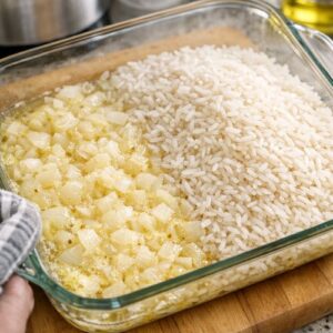 Easy Chicken Rice Recipe One Pan step 4