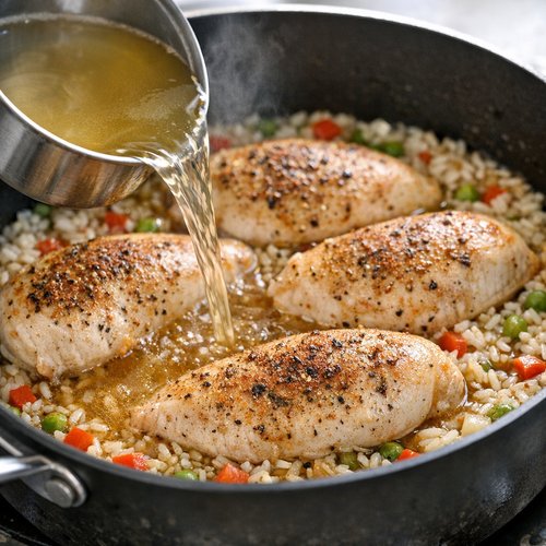Step 8: Pour Liquid Carefully Around (Not Over) the Chicken